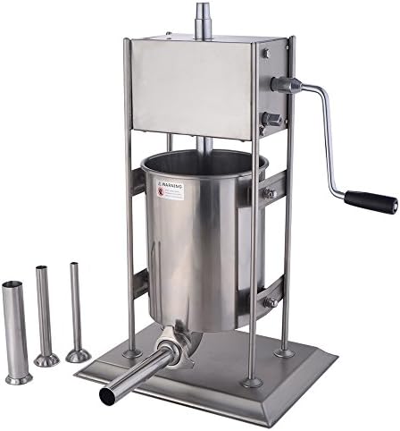 Anbeaut 10L 2 Speed Stainless Steel Vertical Sausage Stuffer Filler Meat Maker Machine