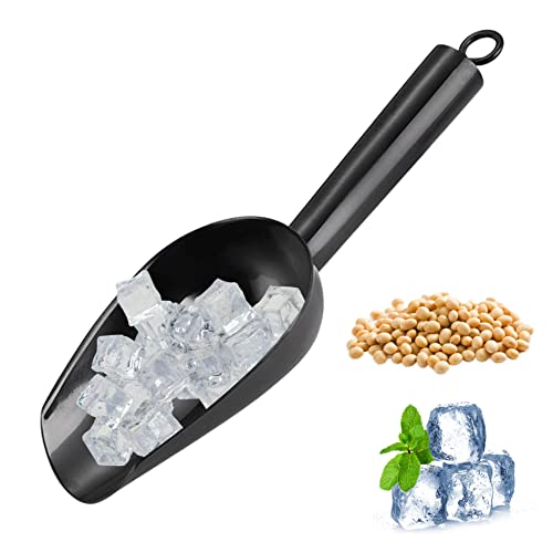 Pala para hielo de metal negro para alimentos de bar y cocina 2