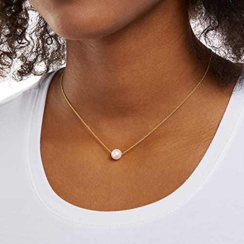 Amazon Essentials 14K Gold Plated Freshwater Pearl Pendant Necklace 16", Yellow Gold #TOP1