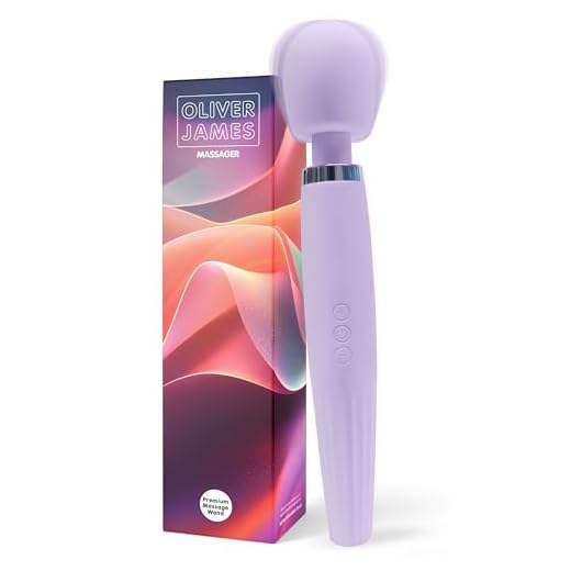 Vibrador Varita Premium Oliver James – Recargable y Resistente a Salpicaduras con 5 Modos y 4 Intensidades – Sextoy Silicona Segura para Mujer y Pareja, Estimulador Clitoriano, 30,5 x 5,6 cm (Lila)