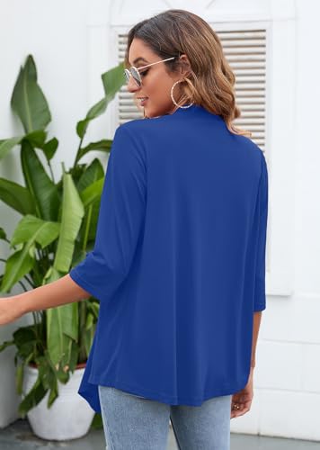 Image of Heymoments Women's Lightweight Open Front Cardigans 3 /4 Sleeve Casual Soft Drape Fall Cardigan S-2XL