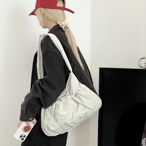 Large Nylon Hobo Bags for Women Cute Crescent Shoulder Bag Underarm Satchel Casual Crossbody Purse Trendy Tote Handbag3