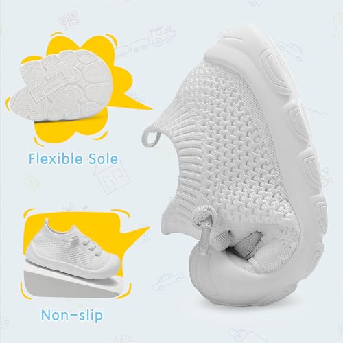 Toddler Baby Girls Boys Shoes Toddler Walking Sneakers Kids Barefoot Slip on Tennis Infant Shoes Lightweight Breathable for First Babies3