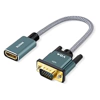 SLDXIAN HDMI auf VGA Adapter, Buchse auf Stecker 1080p Einwegübertragung HDMI (PC) zu VGA (Monitor) unterstützt kein Audio für TV Stick, HDTV, DVD Player, Tablet PC, Monitor, Projektor, Xbox (15CM)