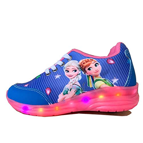 Tênis infantil Feminino de Rodinha e Led Botinho Cor:Azul;Tamanho:29