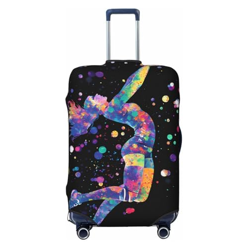 Basketball Girl Elastic Travel Luggage Cover, Washable Spandex Suitcase Protector, Anti-Scratch Fits 18-32 Inch