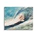 Stupell Industries Female Surfer Riding Barrel Wave Tropical Blue Waters Canvas Wall Art, 20 x 16