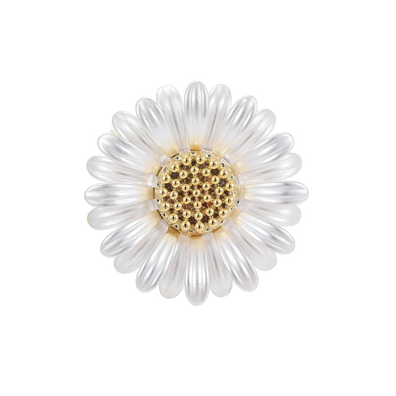 Image of Flower Brooch Pins for Women Rhinestone Red Pin Blazer Dress Denim Jacket Lapel Pin Wedding Holiday Gift Accessories