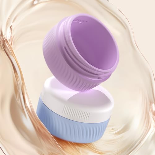 Image of DEPOZA Travel Containers for Toiletries, BPA Free Silicone Cream Jars, TSA Approved, 1.35Oz Leak-Proof Travel Size Containers with Lids for Face, Hand, and Body Cream E29 (4 Pack)