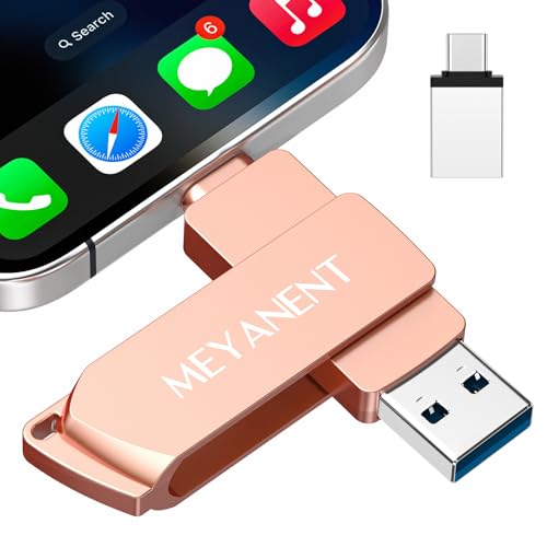 Clé USB pour iPhone 256Go, clé 3 en 1 de stockage photo et vidéo pour Android et PC