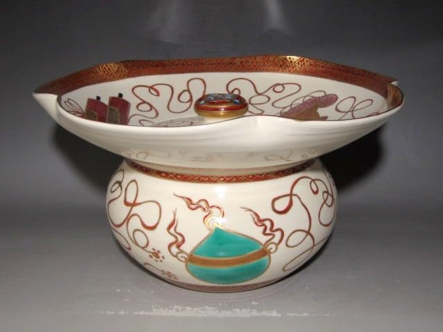 Amazon.co.jp: 永楽善五郎 寶尽砂金袋水指 表千家十三代即中斎花押の