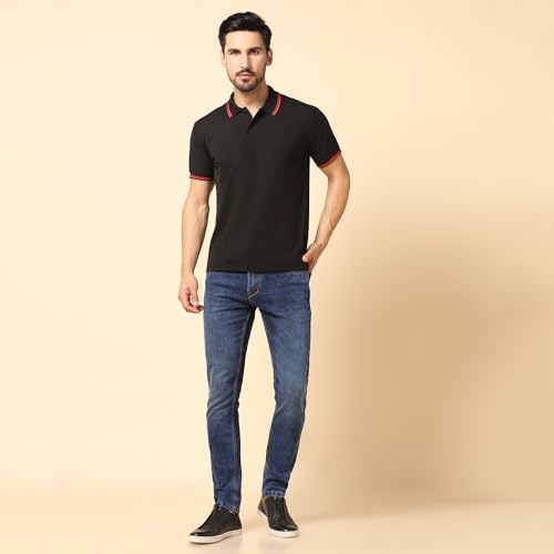 Image of INKKR Men's Collared Neck Stylish Half T-Shirt