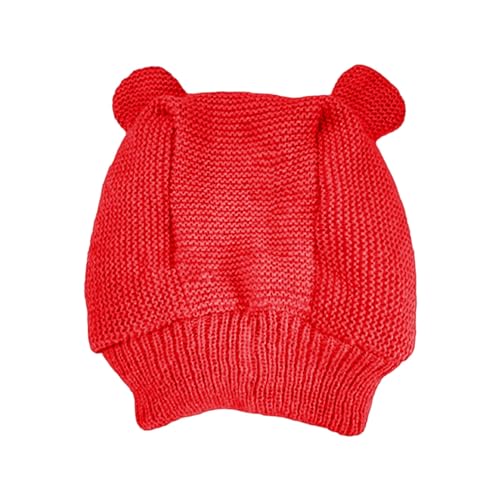 BUBEFSKD Stricken Für Hund Katzen Cosplay Kostüm Häkeln Haustier Cartoon Ohr Haustier Party Dressingup Outdoor Walking Einstellbar Für Hunde Gestrickt