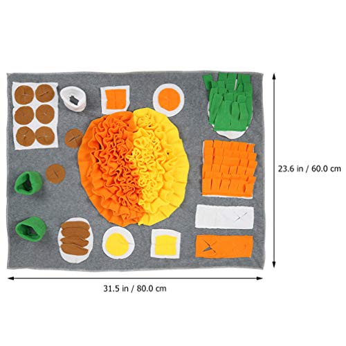 Balacoo Pet Snuffle Mat divertido de flanela para alimentação lenta Quebra-cabeças Alimentador Nariz