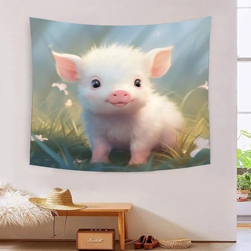 Tapisserie murale cochon 3D grand tissu déco pour cacher les défauts du mur