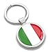 Biomar Labs® Schlüsselanhänger Metall Keyring Autoschlüssel Geschenk Metall-Schlüsselanhänger Schlüsselbund Edelstahl Italy Italien Italia Flagge KK 187