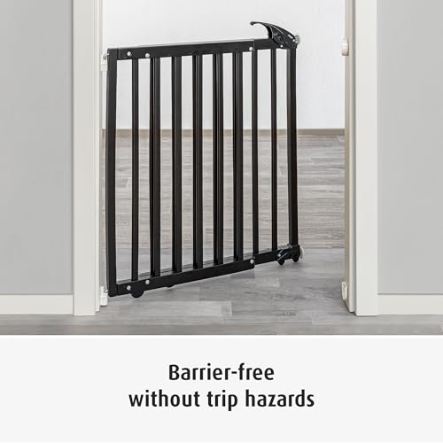 Türgitter und Treppenschutzgitter, Baukasten zum Selbstbauen, zum Klemmen oder Schrauben, ausziehbar 63-106 cm, schwarz