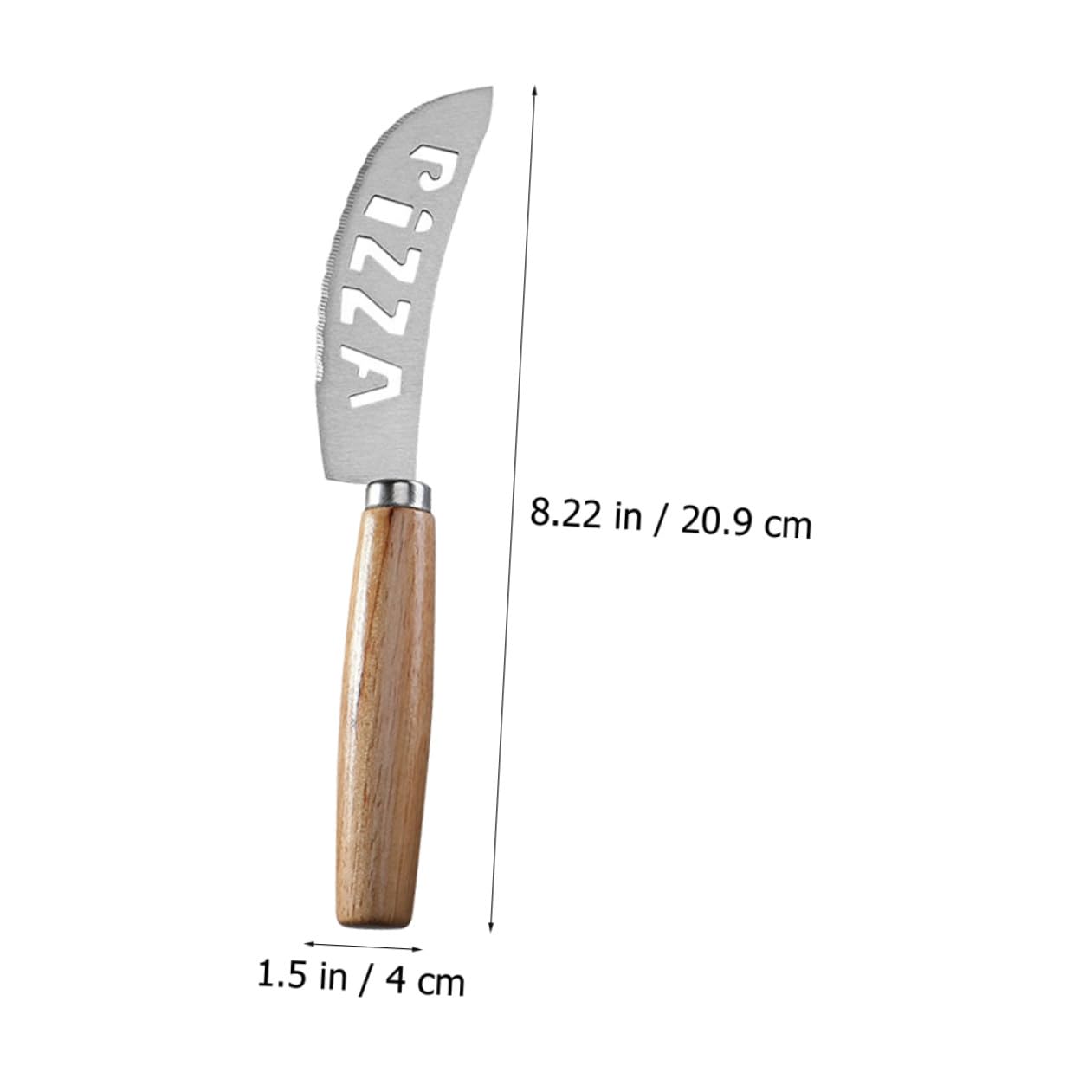 Cortador de Pizza y Rodillo de Acero Inoxidable 2 Piezas Mango de Madera, Rueda Giratoria Segura, Práctico para Hogar y Restaurante, Herramienta para Hornear Pizzas y Pasteles