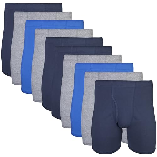 Gildan Men's Underwear Covered Waistband Boxer Briefs, Multipack