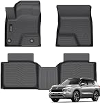Auxko All Weather Floor Mats Fit for Mitsubishi Outlander PHEV 2026-2023 TPE Rubber Liners Outlander PHEV Accessories All Season Guard Odorless Anti-Slip Floor Mats
