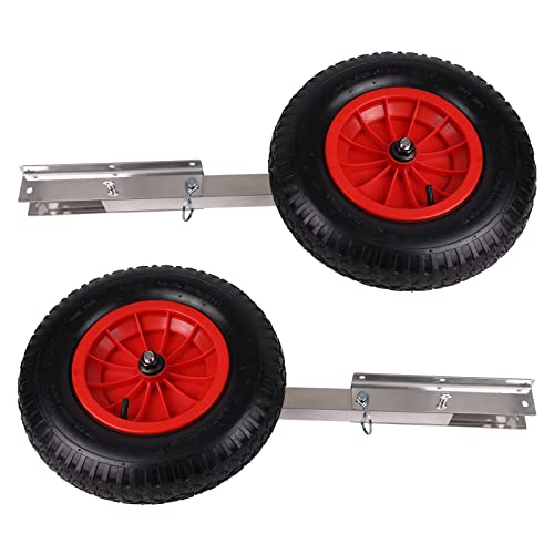 Cheinauto 600Lbs Boat Launching Wheels Boat Transom Launching Wheel With 15 Inch Wheels Set For Inflatable Boat & Aluminum Boat #TOP3