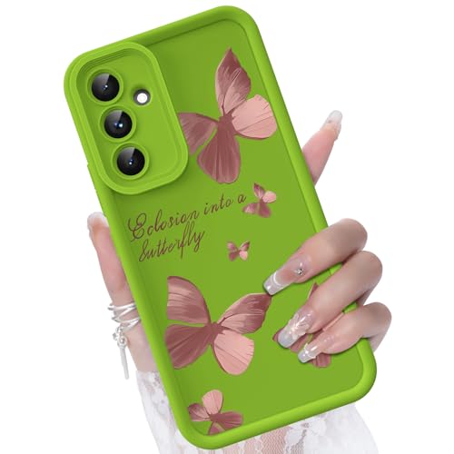 Coque Samsung Galaxy A04S motif fleurs pour style féminin vert