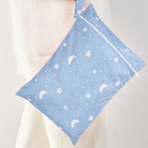 Image of HappyFlute 9 Sets Newborn Baby Cloth Pocket Diapers Adjustable Reusable for Baby Boys and Girls(6-33 pounds,0-3 Years),One Wet Bag+4Diapers and 4Inserts (AD09)
