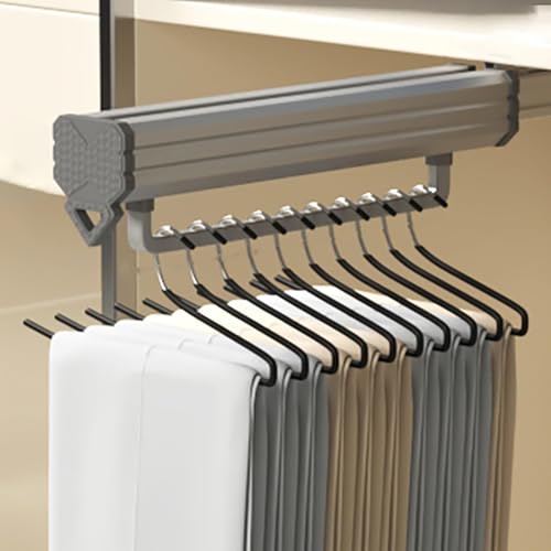 Barra Extensible Para Ropa - 25-55CM Armario Ajustable Ropa Riel, Barra Deslizante Para Armario, Ideal Para Colgar Ropa, Toallas Y Más, Ideal Para El Interior Del Armario(Gray,30cm/12in)