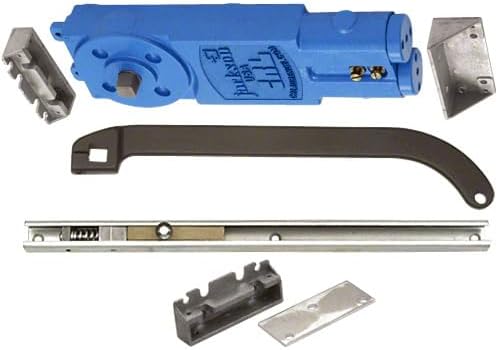 CRL/Jackson Adjustable Spring Power Multi Size 105 Degree Hold-Open Overhead Concealed Closer With "U" Offset Slide-Arm Hardware Package Dark Bronze