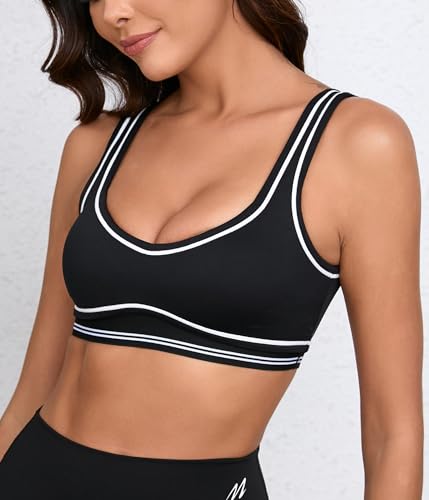 Move With You Women Sweetheart Padded Sports Bra- Workout Fitness Square Neck Low Back Yoga Bra3