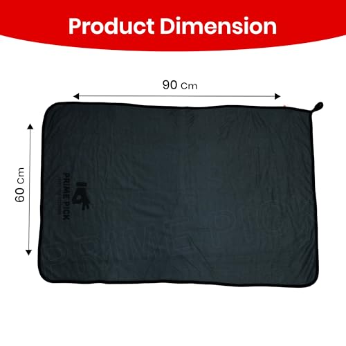 Image of Prime Pick Microfiber Cleaning Cloth Super Absorbent Double Sided Extra Large Car Bike Detailing Drying Polishing Towel Lint Free Scratch Free Reusable Cleaning Cloth Grey 90 x 60 cm 600 GSM