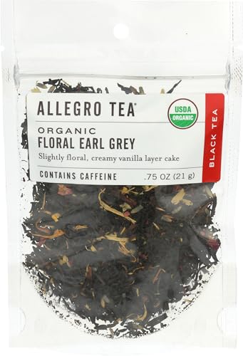 Allegro Coffee Organic Floral Earl Grey, Loose Leaf Tea, 0.75 oz