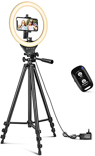 10 Zoll LED Ringlicht mit Stativ, Sunup Selfie Licht Ringleuchte für YouTube/TikTok/Makeup/Live Streaming/Videoaufnahme…