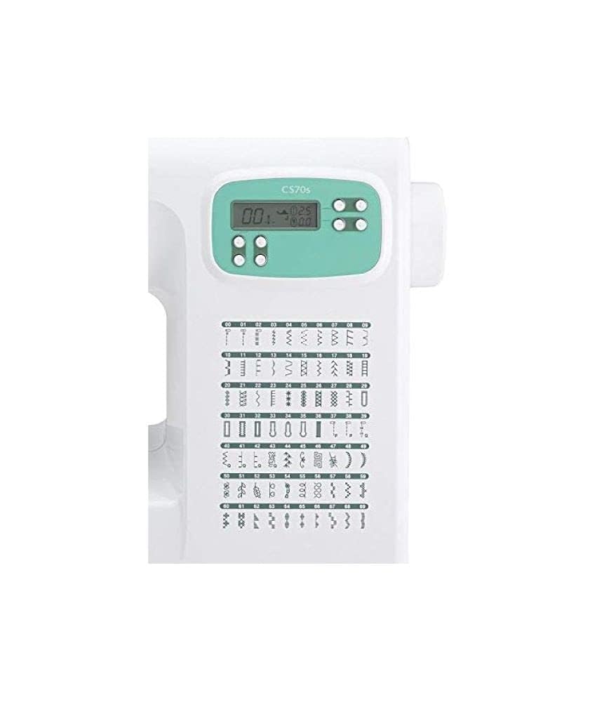 Brother CS70S Macchina da Cucire Elettronica con 70 Punti di Cucito utili, Elastici, Ornamentali,ricami, patchwork Cucitura Automatica, Display Multifunzion