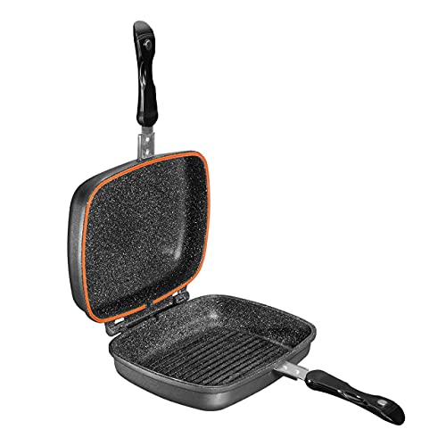 STONELINE® Sartén giratoria y reversible multifunción, 27 x 22 cm, apta para inducción,...