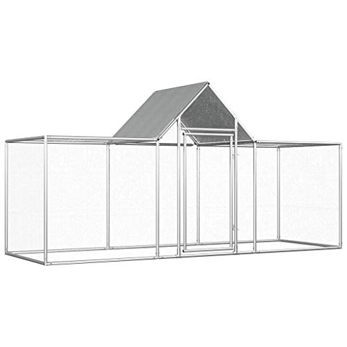 Hühnerstall 3x1x1,5 m Verzinkter Stahl+ Material: Verzinkter Stahl