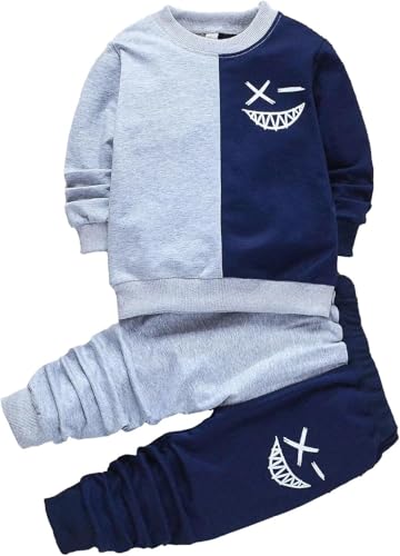 Ella Lust Bekleidungssets Für Jungen Blockfarben – Coole Cartoon...