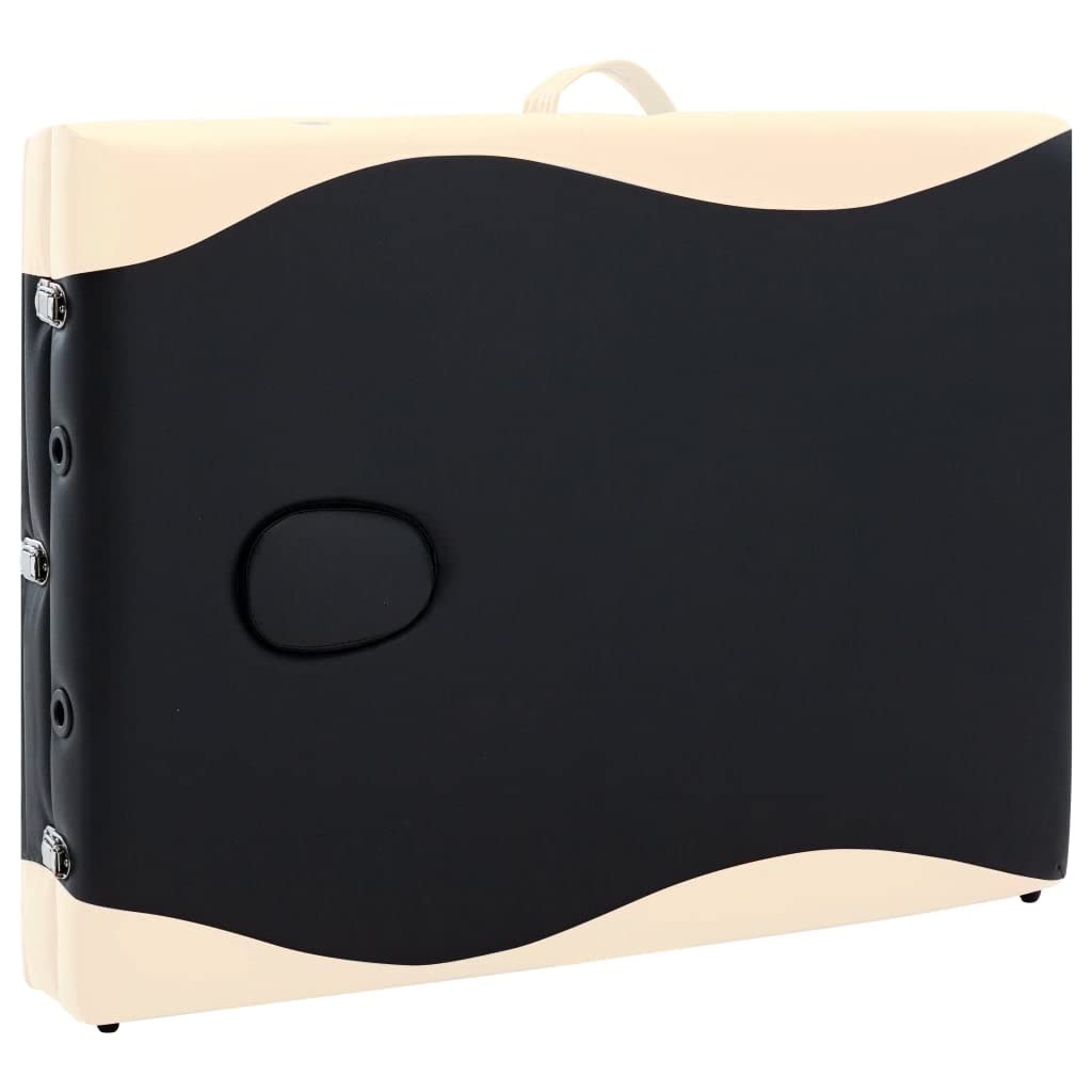 Générique Table de Massage Pliable 3 Zones Aluminium Noir et Beige,Santé & beauté,Hygiène personnelle,Massage & Relaxation,Tables de Massage,Noir,17.1 KG,110237