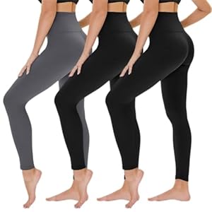 TNNZEET 3er Pack Leggings Damen High Waist Schwarz Leggins Blickdicht für Sport Gym