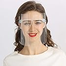 Peesnt Clear Plastic Glass Face Shields, 8 Shields and 4 Glasses