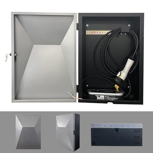 EV・PHEV用 車充電ケーブル収納ボックス 電気自動車充電ケーブルオーガナイザーケース 電気自動車充電ステーションボックス 電気自動車充電器ホルダー 高級鋼板 冷間圧延鋼板1.2スプレー塗装 メカニカルロック 通気穴 充電保護 盗難防止 防爆 防水防塵