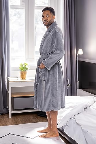 Alexander Del Rossa A0114STLMD Mens Robe Plush, Mens Bath Robes For Men, Mens Robe Plush, Men'S Bathrobes thumb #3