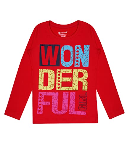 Image of KYDA KIDS Girl's Hearts Regular Fit T-Shirt