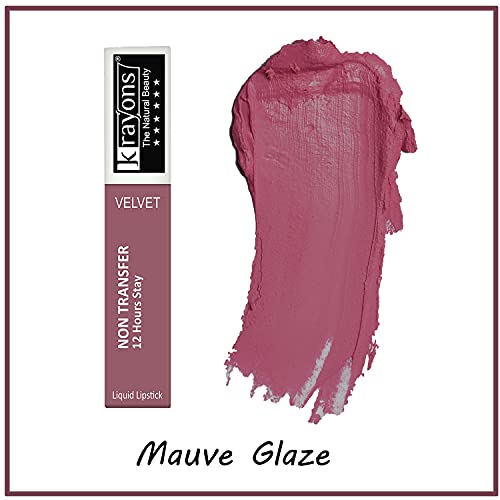 Image of Krayons Insta Dri Sparkling Eyeliner, Golden, 7ml And Power Stay Nontransfer 12hrs Stay Matte Liquid Lipstick, Mauve Glaze, 4ml