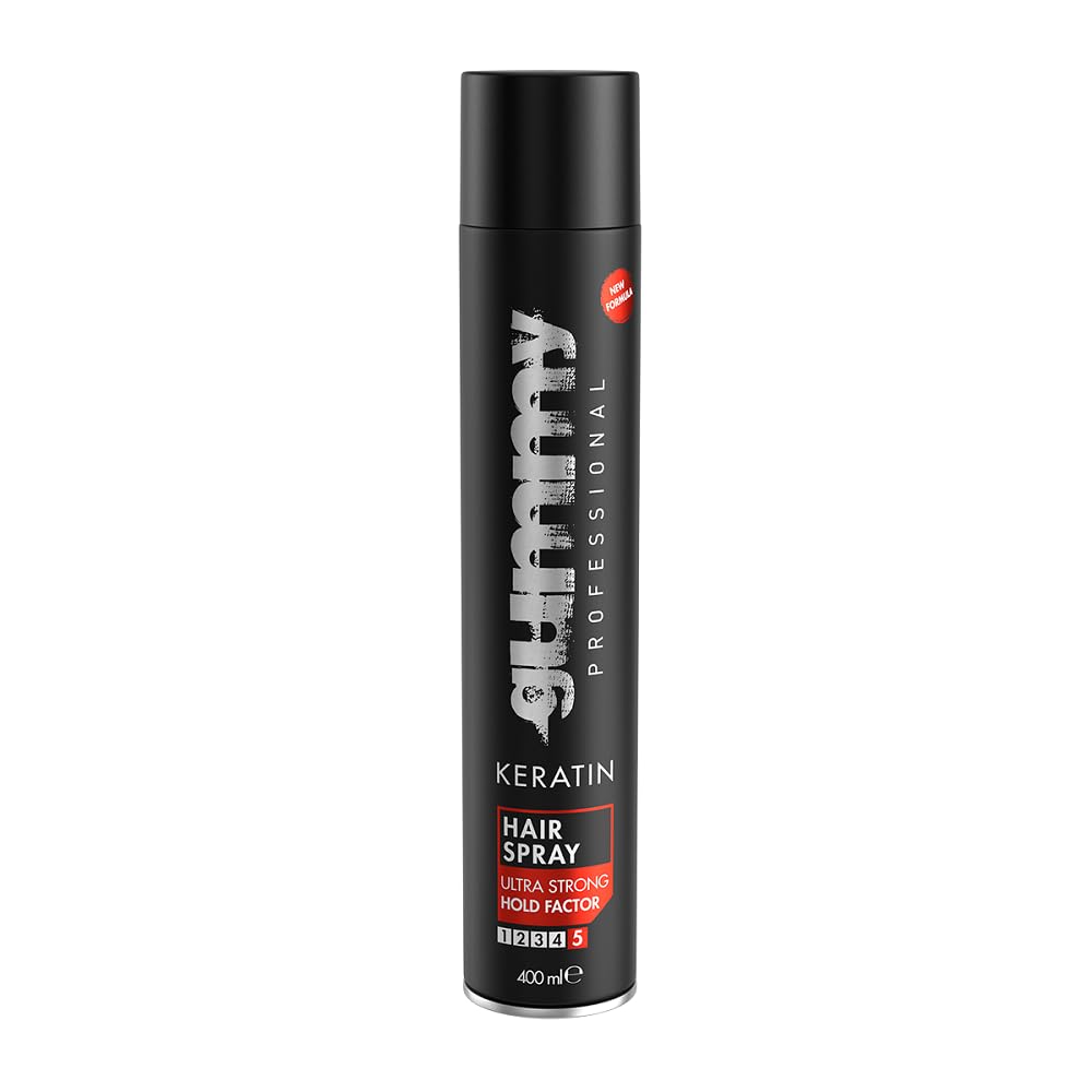 Gummy Professional – Keratin Hair Spray Ultra Strong Hold for Styling and Shape Control – Matte Finish with Long-Lasting Hold, Volume and Frizz