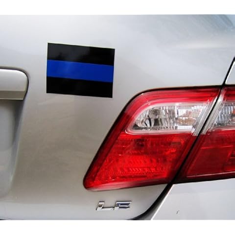 Thin Blue Line Decal Sticker Magnet 3 by 4 Inch (Most Popular) Cover