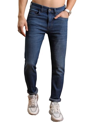 Image of Highlander Men's Straight Fit Jeans | Mid Rise | Stretchable | Sleek & Contemporary | Designed for Comfort & Ease of Movement| Jeans for Man