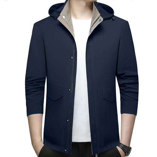 Chaqueta de primavera con capucha contra el viento cambiante de hombre 4
