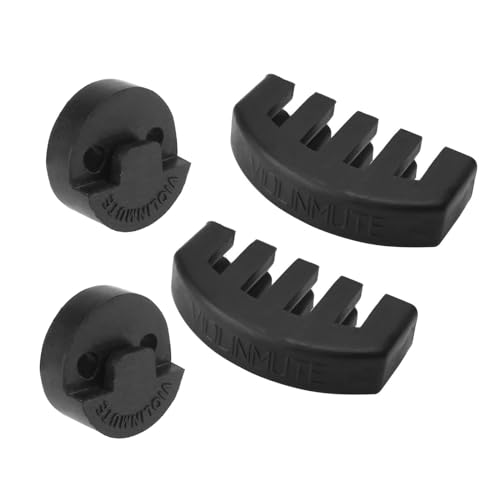 Xtahdge Juego de 4 piezas de silenciador de violín de goma, 2 piezas de estilo de garra y 2 piezas de...