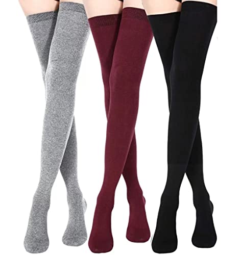 Image of Women's Long Knitted Fingerless Gloves Thumbhole Stretch Arm Warmers | Stretchy soft knitted arm warmers for women, comfortable thumbhole design, ideal daily winter hand sleeve accessories